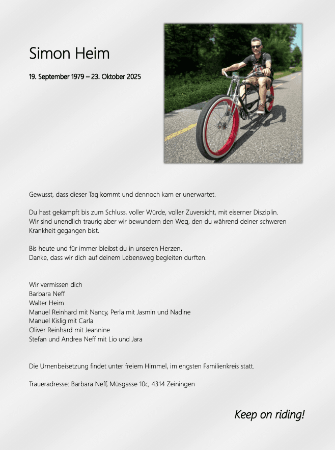 Bild der Todesanzeige