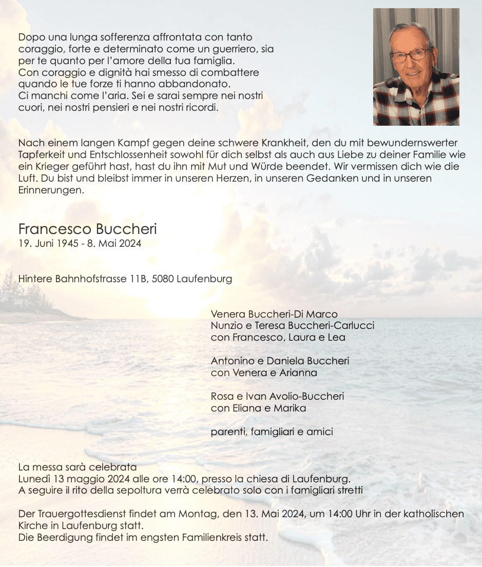Bild der Todesanzeige
