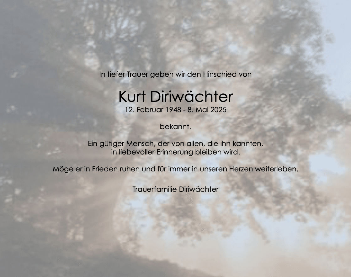 Bild der Todesanzeige