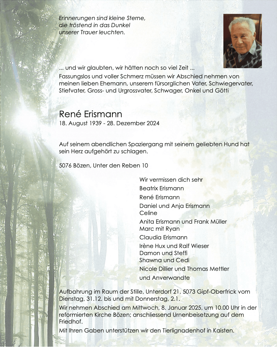Bild der Todesanzeige
