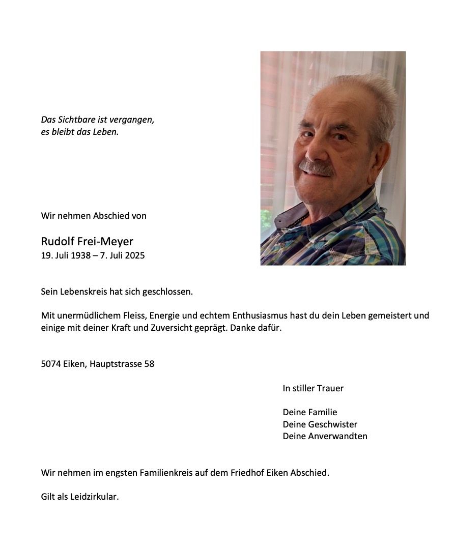 Bild der Todesanzeige