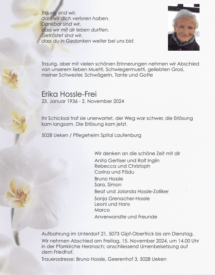 Bild der Todesanzeige