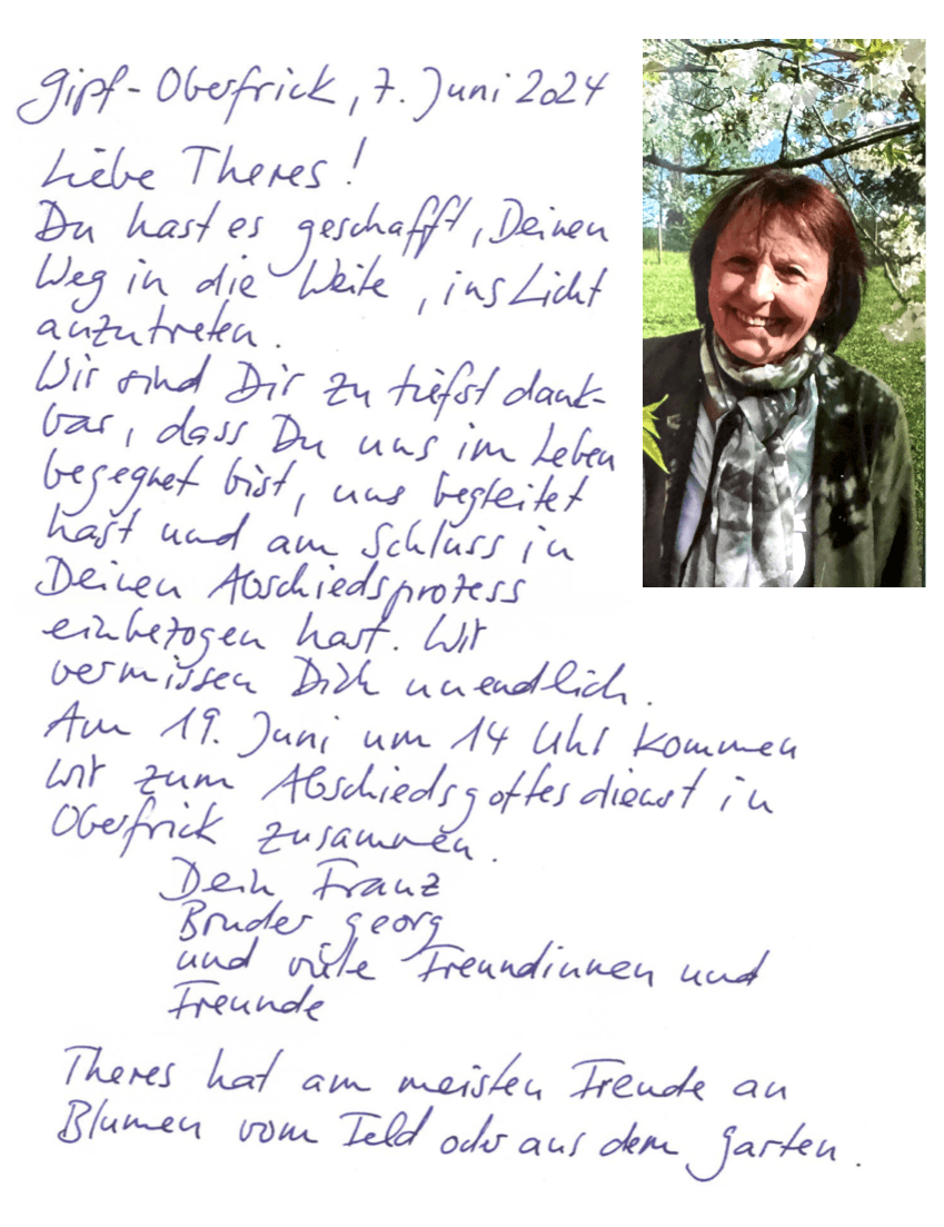 Bild der Todesanzeige