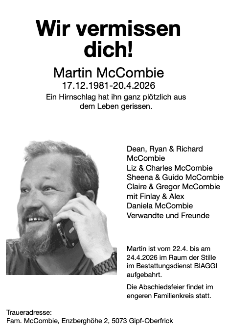 Bild der Todesanzeige