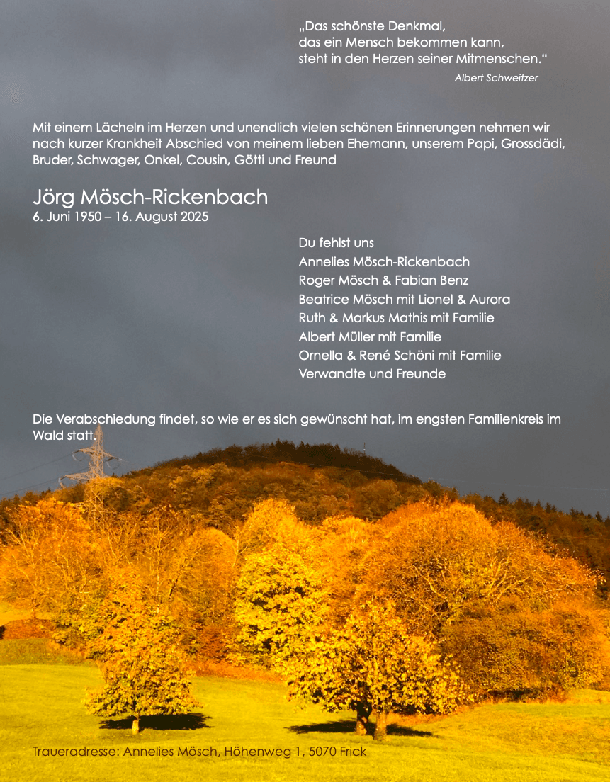 Bild der Todesanzeige