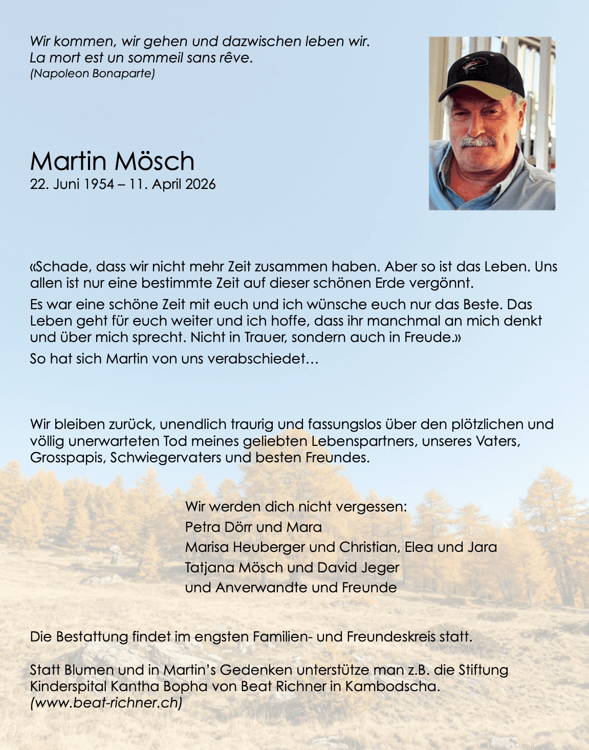 Bild der Todesanzeige