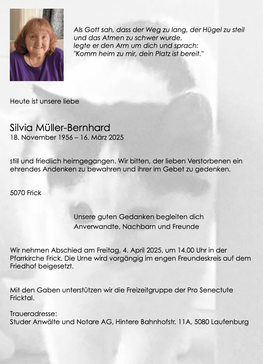 Bild der Todesanzeige