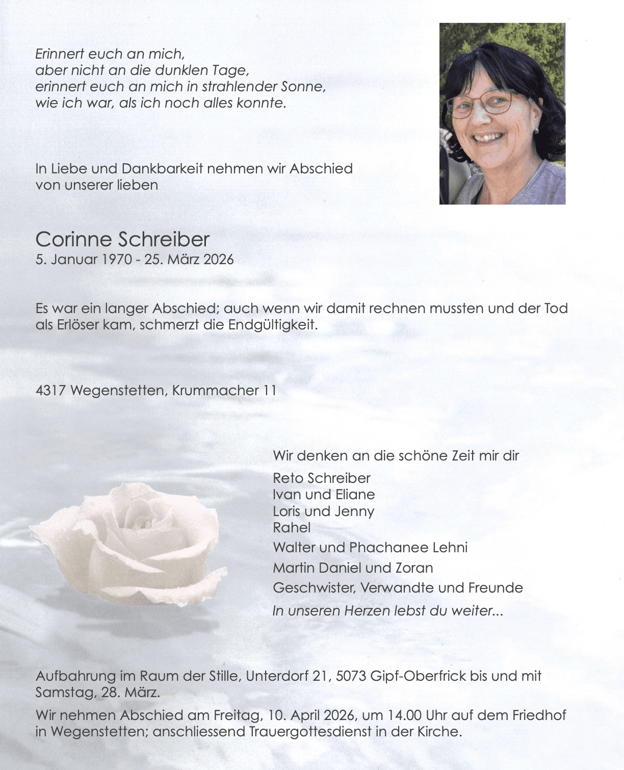 Bild der Todesanzeige