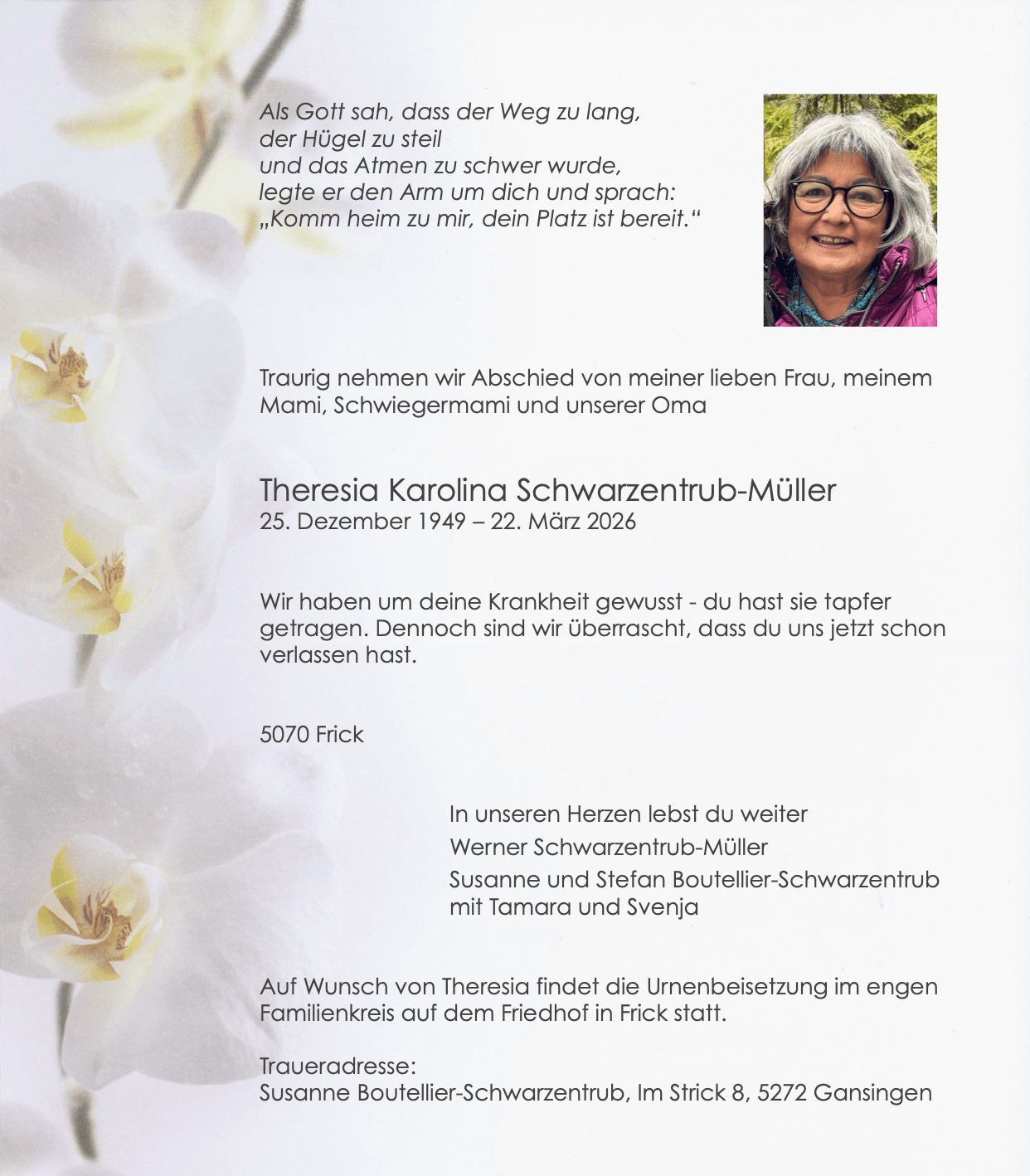 Bild der Todesanzeige