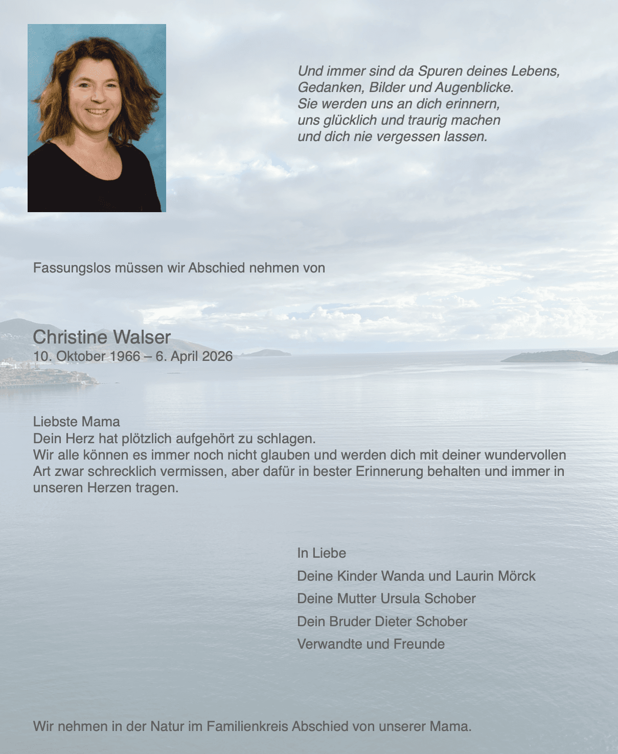 Bild der Todesanzeige