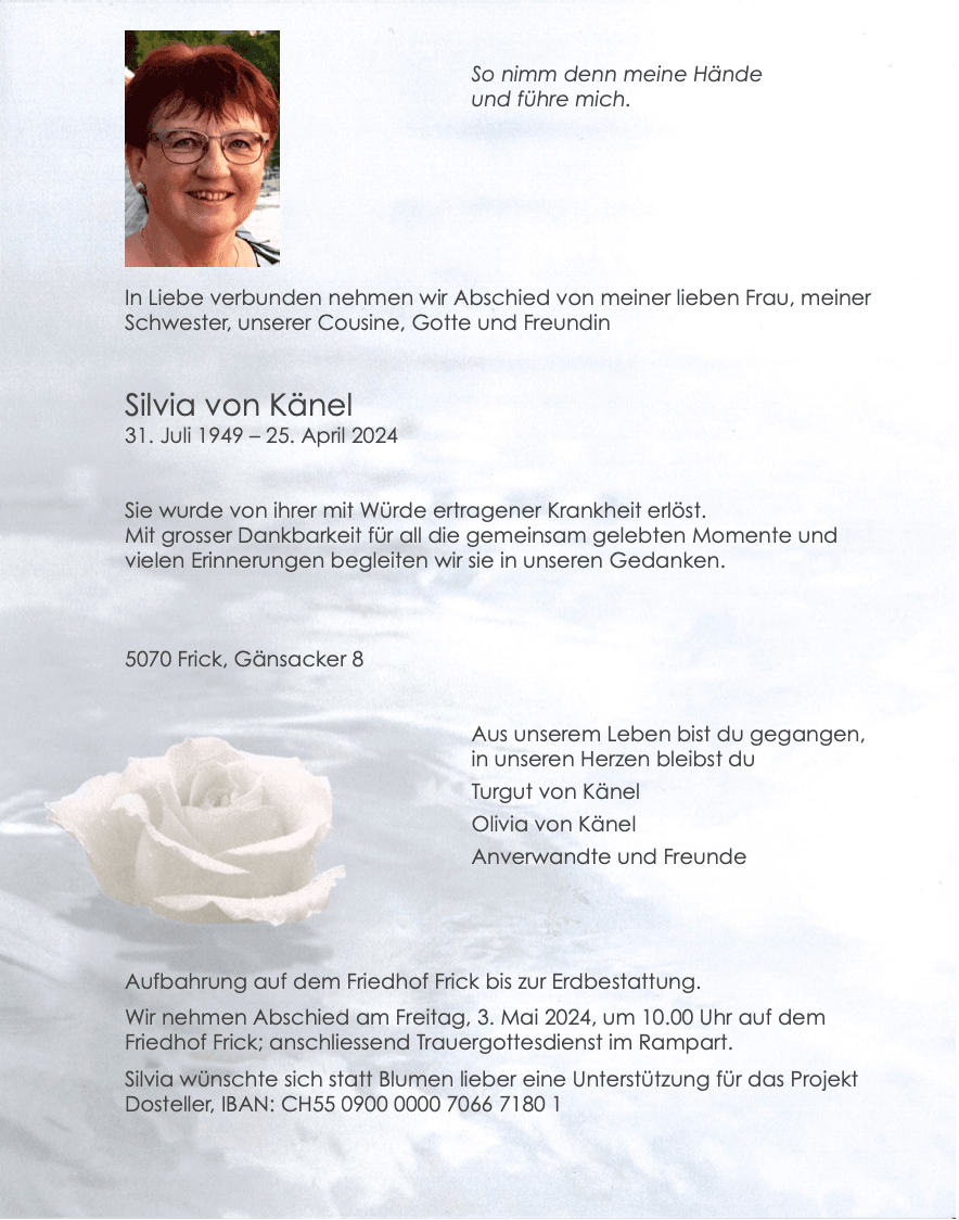 Bild der Todesanzeige