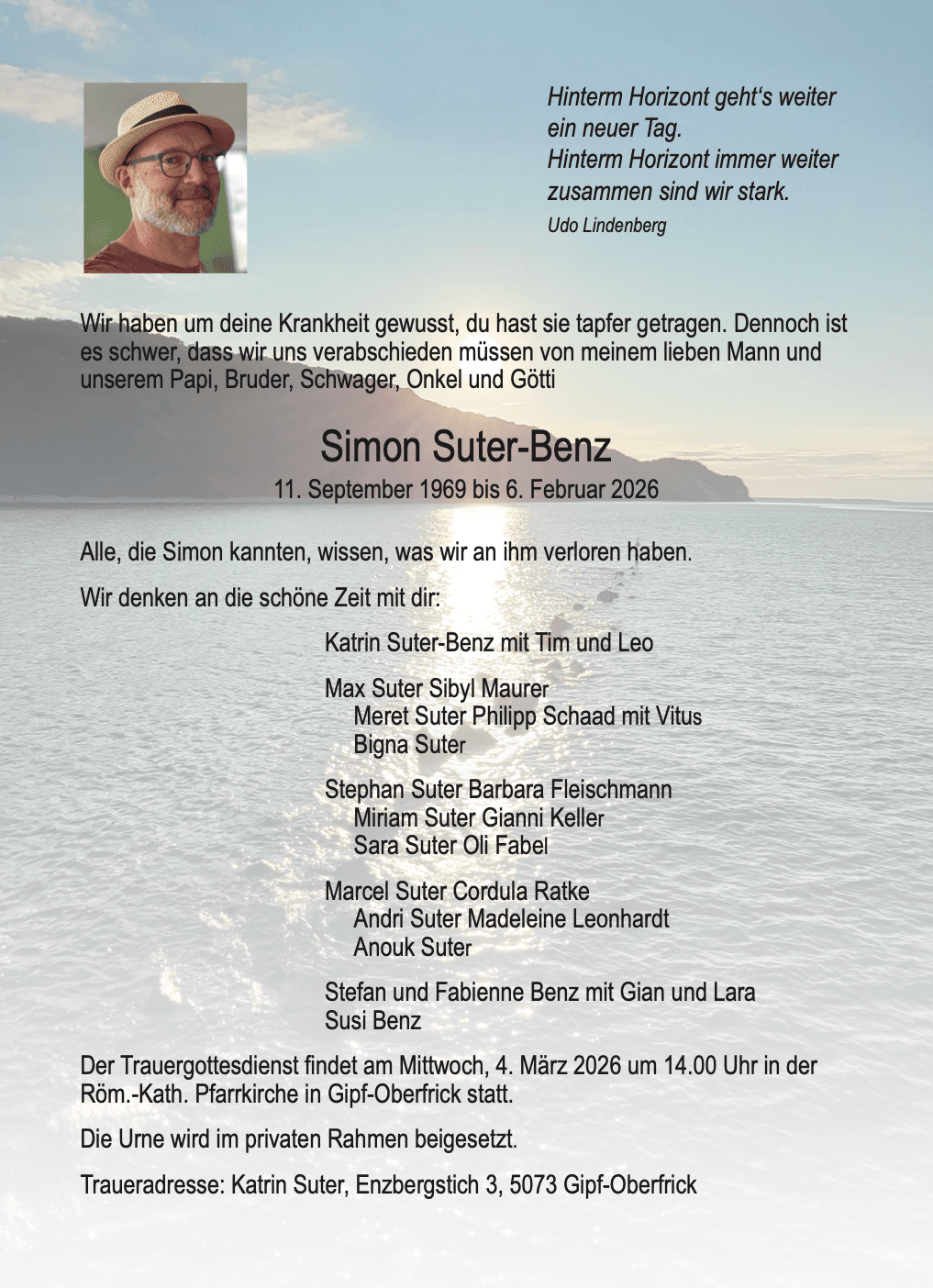 Bild der Todesanzeige