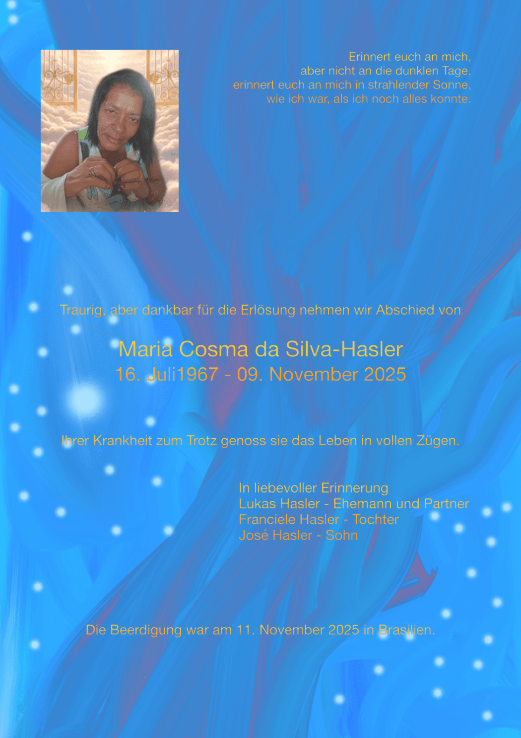 Bild der Todesanzeige